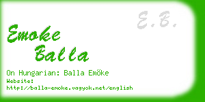 emoke balla business card